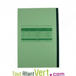 Cahier recycl� A5 renforc� lign� Vert 144 pages