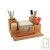 Porte-crayon en bois 5 compartiments 23x17cm