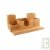 Porte-crayon en bois 5 compartiments 21.5x16cm