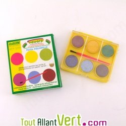 Petite aquarelle de 6 couleurs naturelles