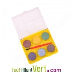 Petite aquarelle de 6 couleurs naturelles