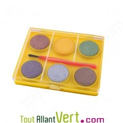 Petite aquarelle de 6 couleurs naturelles
