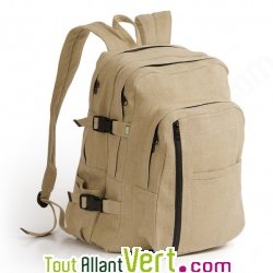 Sac � dos de randonn�e en chanvre bio, 29x36x45cm, naturel