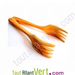 Pince � spaghetti en bois d\'olivier, 26 cm
