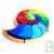 Puzzle ammonite g�ant arc-en-ciel 34x26cm