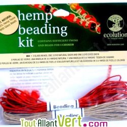 Kit cr�ation 2 �cheveaux + 3 perles - Type de noeuds en alouette
