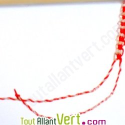Kit cr�ation 2 �cheveaux + 3 perles - Type de noeuds en alouette