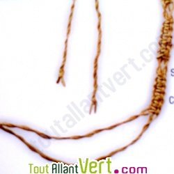 Kit cr�ation 1 �cheveau + 4 perles - Type de noeuds en carr�