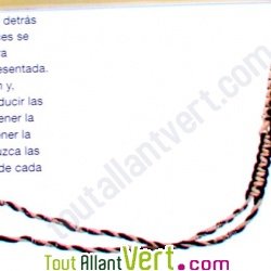 Kit cr�ation 2 �cheveaux + 3 perles - Type de noeuds en carr�