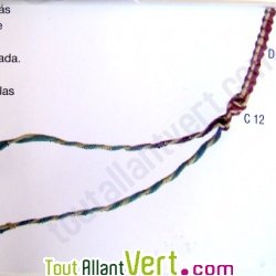 Kit cr�ation 2 �cheveaux + 3 perles - Type de noeuds en spirale