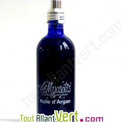 Huile d\'argan pure bio flacon avec pompe, le Myosotis, 100ml