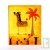 Classeur � base de papier recycl�, 2 anneaux, A5, dos 3 cm, motif girafe
