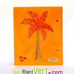 Classeur � base de papier recycl�, 2 anneaux, A5, dos 3 cm, motif girafe