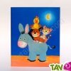 Classeur � base de papier recycl�, 2 anneaux, A5, dos 3 cm, motif �ne & Cie