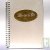 Livre d'or recycl� � spirale, blanc, brod� sur lin, 21x29,7cm, 60 pages 175g