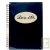 Livre d'or recycl� � spirale, marine, brod� sur lin, 21x29,7cm, 60 pages 175g