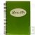 Livre d'or recycl� � spirale, olive, brod� sur lin, 21x29,7cm, 60 pages 175g