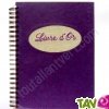 Livre d'or recycl� � spirale, brod� sur lin, 21x29,7cm, 60 pages 175g