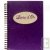 Livre d'or recycl� � spirale, lavande, brod� sur lin, 21x29,7cm, 60 pages 175g