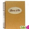 Livre d'or recycl� � spirale, brod� sur lin, 21x29,7cm, 60 pages 175g
