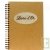 Livre d'or recycl� � spirale, beige, brod� sur lin, 21x29,7cm, 60 pages 175g
