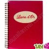 Livre d'or recycl� � spirale, brod� sur lin, 21x29,7cm, 60 pages 175g