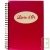 Livre d'or recycl� � spirale, fuchsia, brod� sur lin, 21x29,7cm, 60 pages 175g