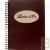 Livre d'or recycl� � spirale, chocolat, brod� sur lin, 21x29,7cm, 60 pages 175g