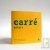 Carnet carr� recycl� rustique jaune et blanc 32p 14x14 cm