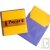 Enveloppes recycl�es rustiques bleu 90g, 15x15 + cartes jaune 250g, 14x14, lot de 10