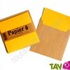 Enveloppes recycl�es rustiques brun 90g, 15x15 + cartes jaune 250g, 14x14, lot de 10