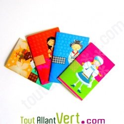 Lot de 4 carnets \"les r�ves de Caro\", 10x15cm, 48p, ivoire