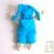 Poup�e chiffon en coton bio, blanc et bleu, 25 cm