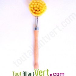 Brosse vaisselle en bois et fibres d\'agave, 26 cm