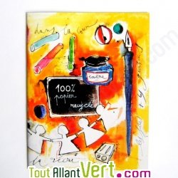 Cahier recycl� 48 pages 17x22cm L\'�colier �colo Grands carreaux