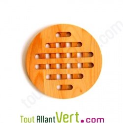 Dessous de plat en bois de h�tre FSC Rond 20x1.5cm