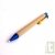 Stylo bille bleu en papier recycl� r�tractable