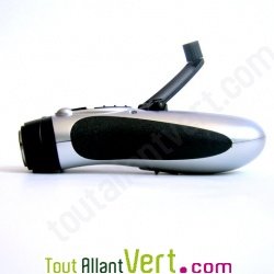 Rasoir �lectrique � dynamo 2 t�tes rotatives sans piles Piranha