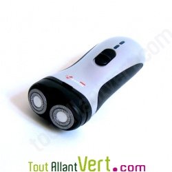Rasoir �lectrique � dynamo 2 t�tes rotatives sans piles Piranha