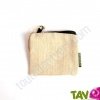 Porte monnaie en chanvre biologique �cru, 11 cm