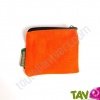 Porte monnaie en chanvre biologique orange, 11 cm
