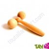 Masseur en bois de h�tre en T, 13 cm