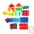 Cube en bois couleur, diff�rentes formes, 30 pi�ces