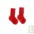 Chaussette enfant 100% pure laine vierge, rouge, 1 mois, pointure 19/20