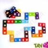 Geo Domino, le jeu en bois des dominos aux formes g�om�triques