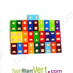 Geo Domino, le jeu en bois des dominos aux formes g�om�triques
