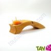 Arche en bois + bougie dans un pot en verre, 20 cm