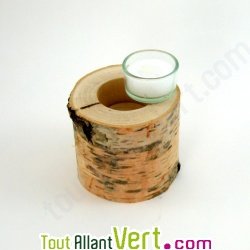 Bougeoir tronc d\'arbre