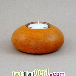 Bougeoir de table en bois rond