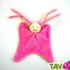 Doudou souriant rose en coton bio